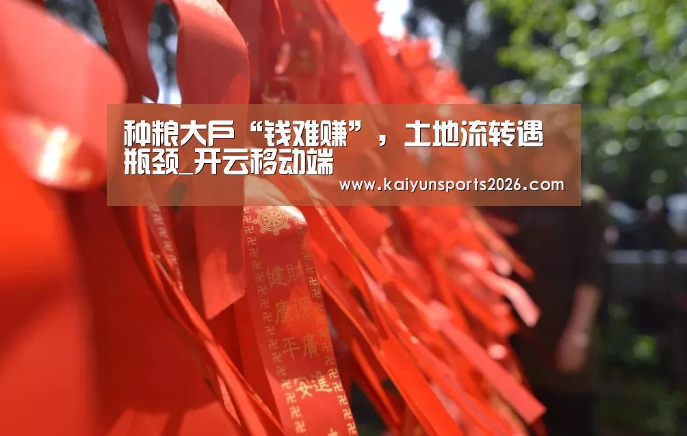 种粮大户“钱难赚”,土地流转遇瓶颈_开云移动端(图2) 开云体育下载